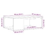 vidaXL Konferenčný stolík staré drevo 90x67x33 cm kompozitné drevo – Obrázok 9