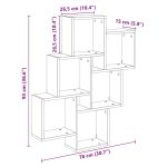 vidaXL Nástenná polica kocky staré drevo 78x15x93 cm kompozitné drevo – Obrázok 9
