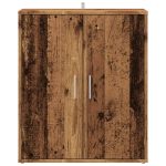 vidaXL Skrinka na topánky staré drevo 60x35x70 cm kompozitné drevo – Obrázok 5