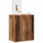 vidaXL Skrinka na topánky staré drevo 60x35x70 cm kompozitné drevo
