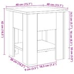 vidaXL Konferenčný stolík, staré drevo 40x40x42 cm, kompozitné drevo – Obrázok 9