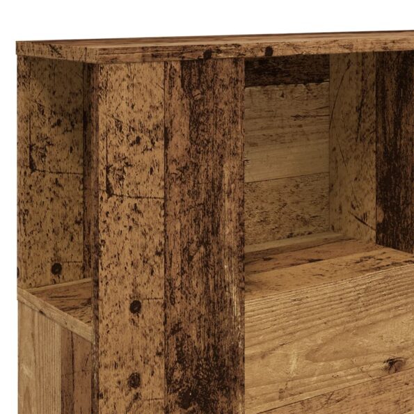vidaXL Skrinka na čelo postele staré drevo 140x18,5x102,5 komp.drevo – Obrázok 7