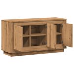 vidaXL Komoda, remeselnícky dub, 102x35x55 cm, umelé drevo – Obrázok 7