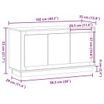 vidaXL Komoda, remeselnícky dub, 102x35x55 cm, umelé drevo – Obrázok 9
