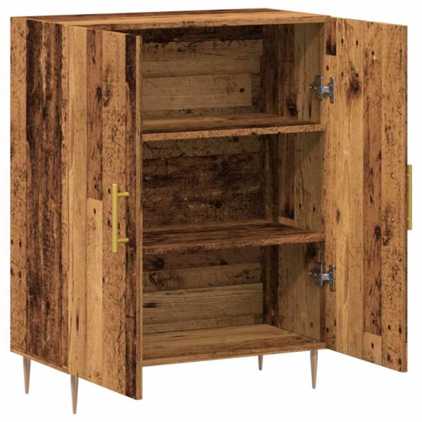 vidaXL Komoda staré drevo 69,5x34x90 cm kompozitné drevo – Obrázok 7