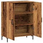 vidaXL Komoda staré drevo 69,5x34x90 cm kompozitné drevo – Obrázok 7