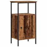 vidaXL Nočný stolík staré drevo 41x31x80 cm kompozitné drevo – Obrázok 2