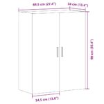 vidaXL Nástenná skrinka staré drevo 69,5x34x90 cm – Obrázok 11
