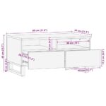 vidaXL Konferenčný stolík, čierny 80x54x40 cm, mangový masív – Obrázok 11