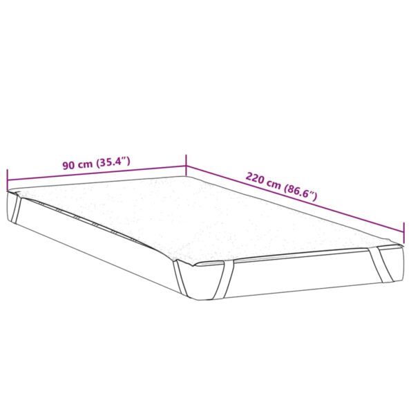 vidaXL Chránič matraca biela 90x220 cm vodeodolné – Obrázok 6