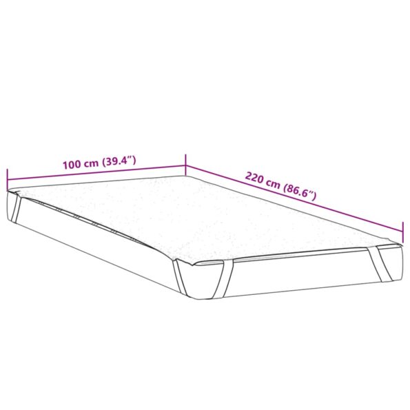 vidaXL Chránič matraca biela 100x220 cm vodeodolné – Obrázok 6