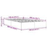 vidaXL Osmanský rám postele bez matraca čierna 120x200 cm látka – Obrázok 11