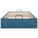 vidaXL Osmanský rám postele bez matraca tmavomodrá 90x200 cm zamat – Obrázok 5