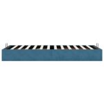 vidaXL Osmanský rám postele bez matraca tmavomodrá 100x200 cm zamat – Obrázok 6