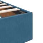 vidaXL Osmanský rám postele bez matraca tmavomodrá 100x200 cm zamat – Obrázok 9