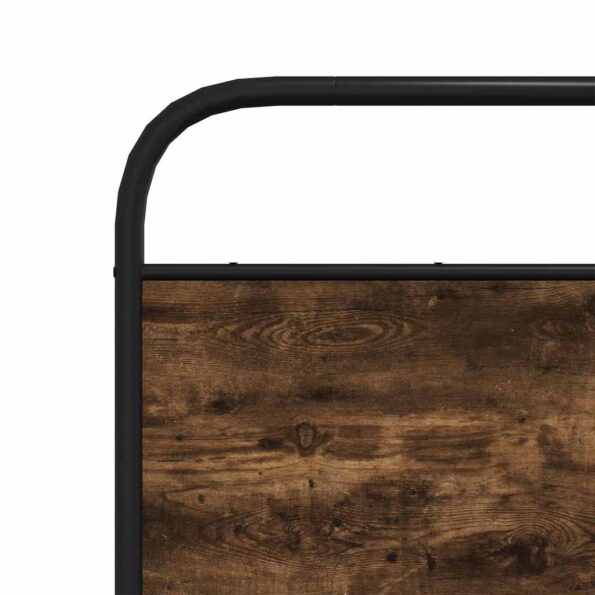 vidaXL Kovový posteľný rám bez matraca dymový dub 180x200 cm – Obrázok 8