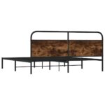 vidaXL Kovový posteľný rám bez matraca dymový dub 193x200 cm – Obrázok 7