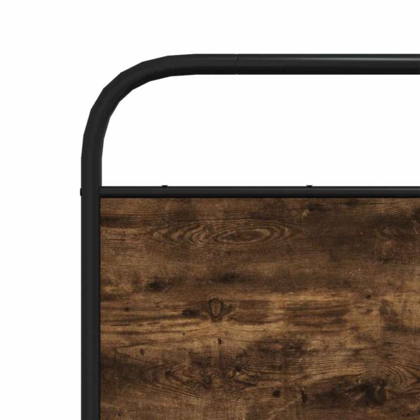 vidaXL Kovový posteľný rám bez matraca dymový dub 160x200 cm – Obrázok 8
