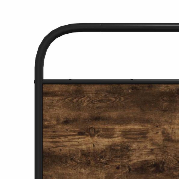 vidaXL Kovový posteľný rám bez matraca dymový dub 180x200 cm – Obrázok 8