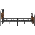 vidaXL Kovový posteľný rám bez matraca dymový dub 183x200 cm – Obrázok 6