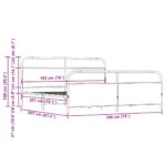 vidaXL Kovový posteľný rám bez matraca dymový dub 193x200 cm – Obrázok 9