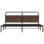 vidaXL Kovový posteľný rám bez matraca hnedý dub 193x200 cm – Obrázok 5