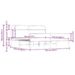 vidaXL Kovový posteľný rám bez matraca dymový dub 183x200 cm – Obrázok 9