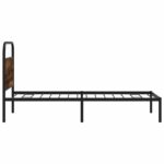 vidaXL Posteľný rám bez matraca 90x190 cm dymový dub kompozitné drevo – Obrázok 6