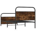 vidaXL Posteľný rám bez matraca 100x200 cm dymový dub kompozitné drevo – Obrázok 7