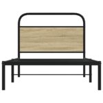 vidaXL Posteľný rám bez matraca 90x190 cm dub sonoma kompozitné drevo – Obrázok 4