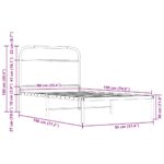 vidaXL Posteľný rám bez matraca 90x190 cm dub sonoma kompozitné drevo – Obrázok 9