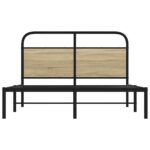vidaXL Posteľný rám bez matraca 120x200 cm dub sonoma kompozitné drevo – Obrázok 4