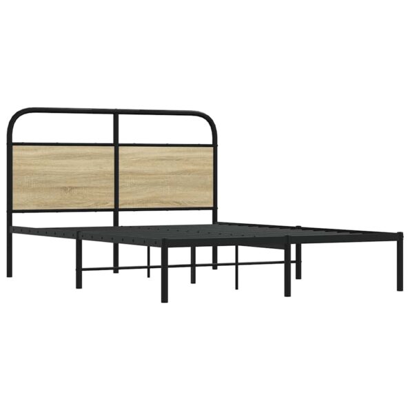 vidaXL Posteľný rám bez matraca 120x200 cm dub sonoma kompozitné drevo – Obrázok 5
