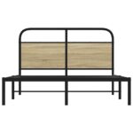 vidaXL Posteľný rám bez matraca 140x200 cm dub sonoma kompozitné drevo – Obrázok 4