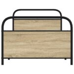 vidaXL Posteľný rám bez matraca 107x203 cm dub sonoma kompozitné drevo – Obrázok 4