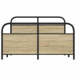 vidaXL Posteľný rám bez matraca 120x190 cm dub sonoma kompozitné drevo – Obrázok 4