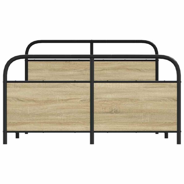 vidaXL Posteľný rám bez matraca 120x190 cm dub sonoma kompozitné drevo – Obrázok 4