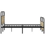 vidaXL Posteľný rám bez matraca 120x190 cm dub sonoma kompozitné drevo – Obrázok 6