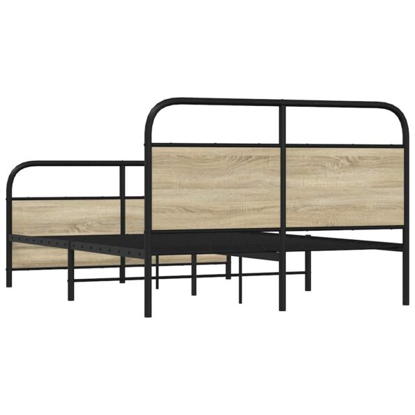vidaXL Posteľný rám bez matraca 120x190 cm dub sonoma kompozitné drevo – Obrázok 7