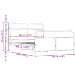 vidaXL Posteľný rám bez matraca 120x190 cm dub sonoma kompozitné drevo – Obrázok 9