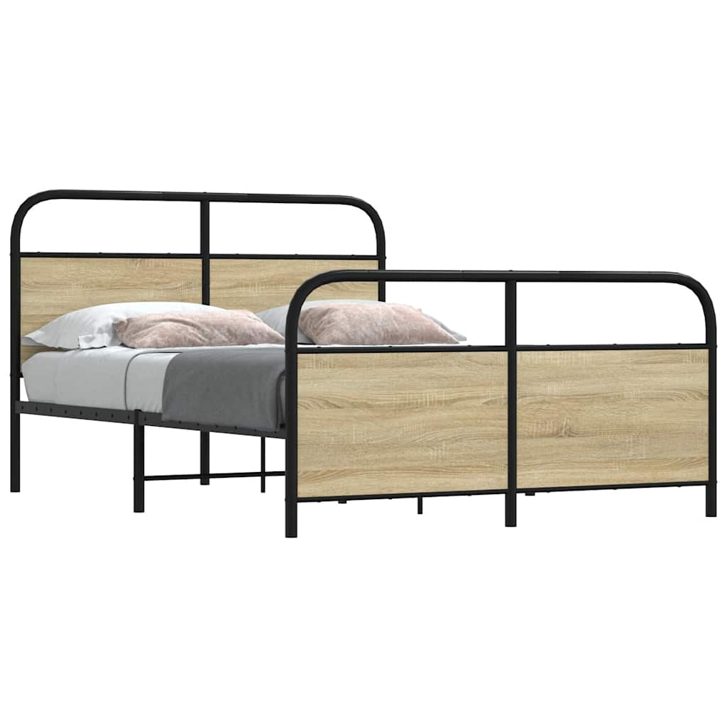 VXL8721158563675_m_en_hd_1.jpg vidaXL Posteľný rám bez matraca 120x190 cm dub sonoma kompozitné drevo – Obrázok 1