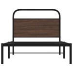 vidaXL Posteľný rám bez matraca 90x190 cm hnedý dub kompozitné drevo – Obrázok 5