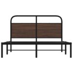vidaXL Posteľný rám bez matraca 160x200 cm hnedý dub kompozitné drevo – Obrázok 5