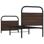 vidaXL Posteľný rám bez matraca 80x200 cm hnedý dub kompozitné drevo – Obrázok 7