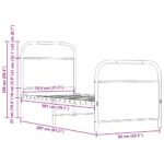 vidaXL Posteľný rám bez matraca 80x200 cm hnedý dub kompozitné drevo – Obrázok 9