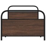 vidaXL Posteľný rám bez matraca 107x203 cm hnedý dub kompozitné drevo – Obrázok 5