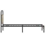 vidaXL Posteľný rám bez matraca 80x200 cm dymový dub kompozitné drevo – Obrázok 6