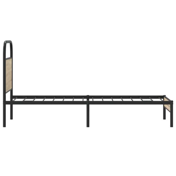 vidaXL Posteľný rám bez matraca 80x200 cm dymový dub kompozitné drevo – Obrázok 6
