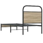 vidaXL Posteľný rám bez matraca 80x200 cm dymový dub kompozitné drevo – Obrázok 7