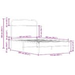 vidaXL Posteľný rám bez matraca 107x203 cm dymový dub kompozitné drevo – Obrázok 9